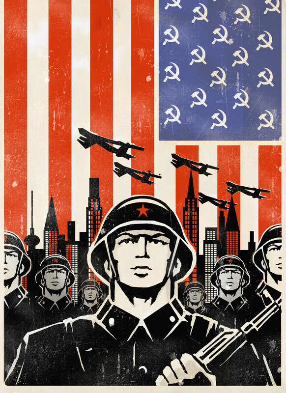 Cold War propaganda poster