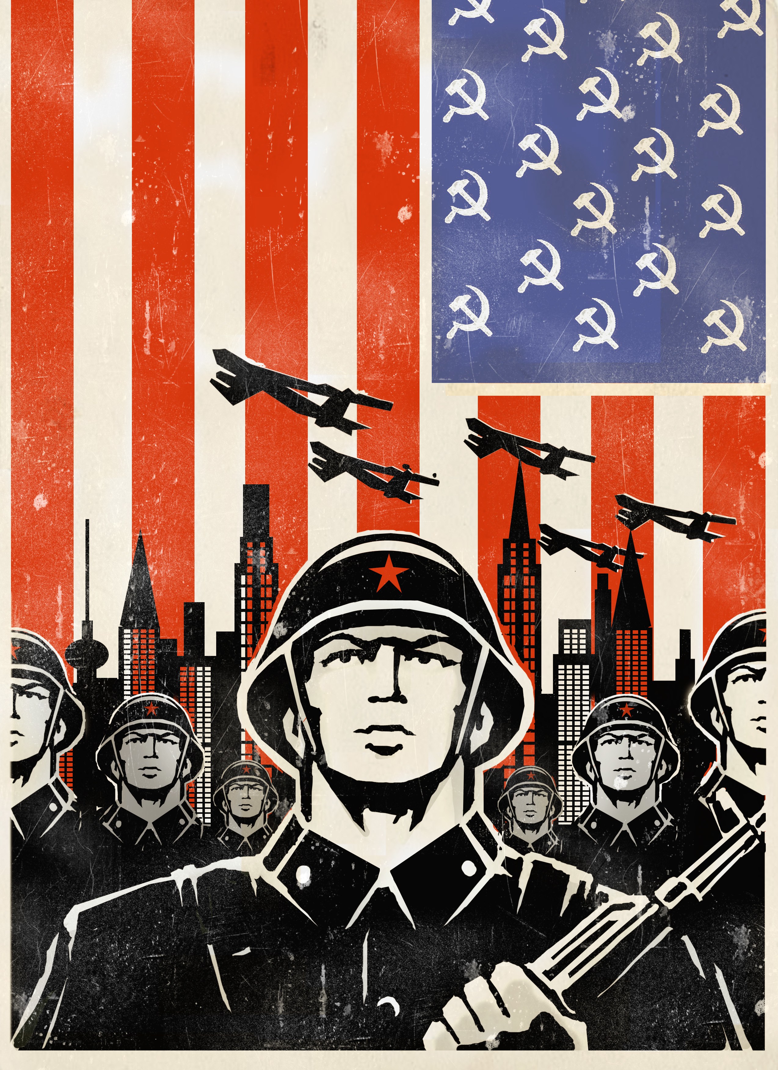 Cold War propaganda poster