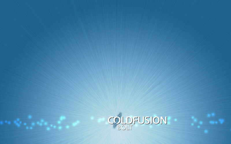 ColdFusion Bolt logo on blue background