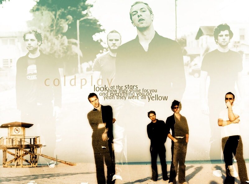 Coldplay band collage
