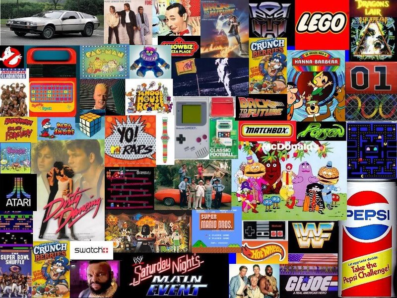 Collage of 80s Pop Culture