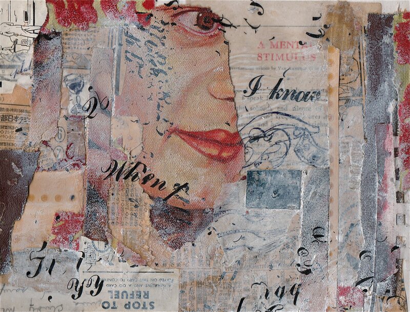 collage of a woman's face