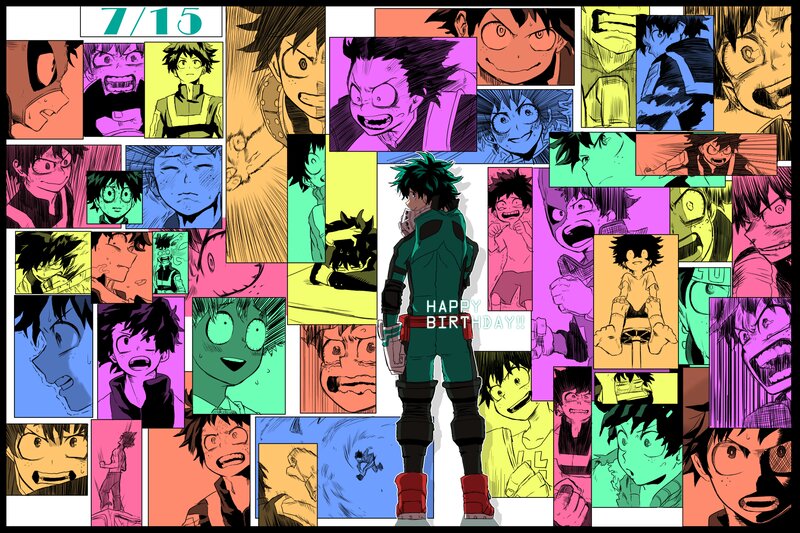 Collage of Anime Character — Green
