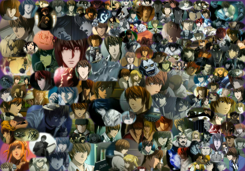 Collage of Anime Characters — Black