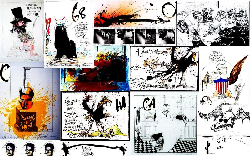 Collage of cartoon illustrations