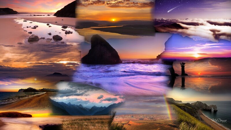 Collage of Coastal Scenes