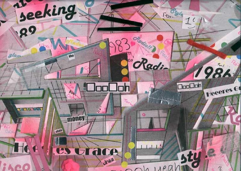 Collage of Cut-out Text