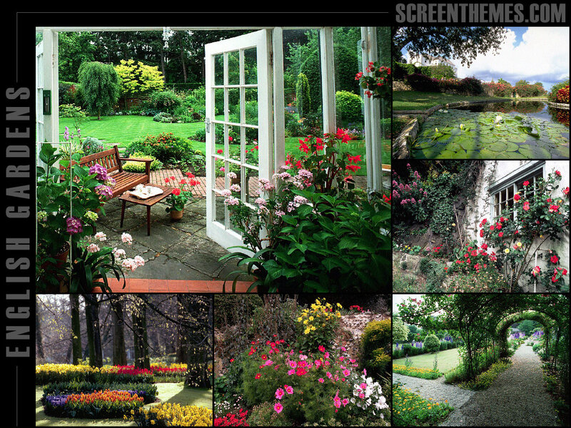 Collage of English Gardens