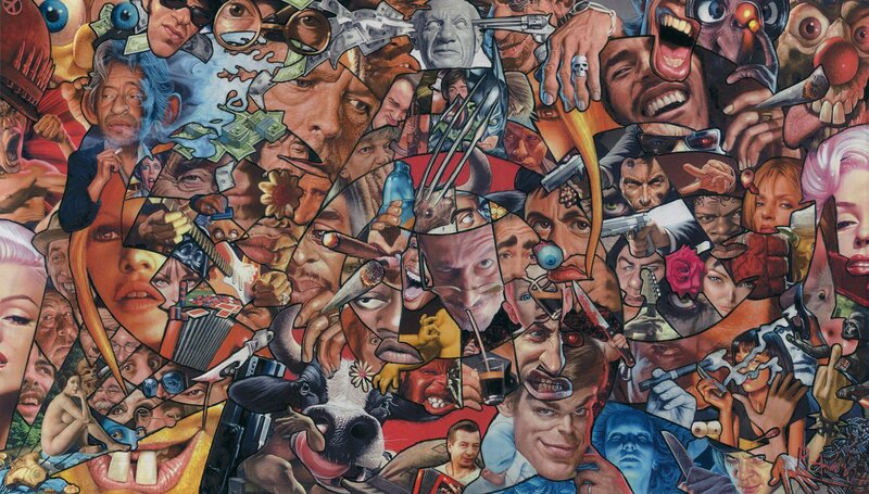 Collage of Faces and Objects