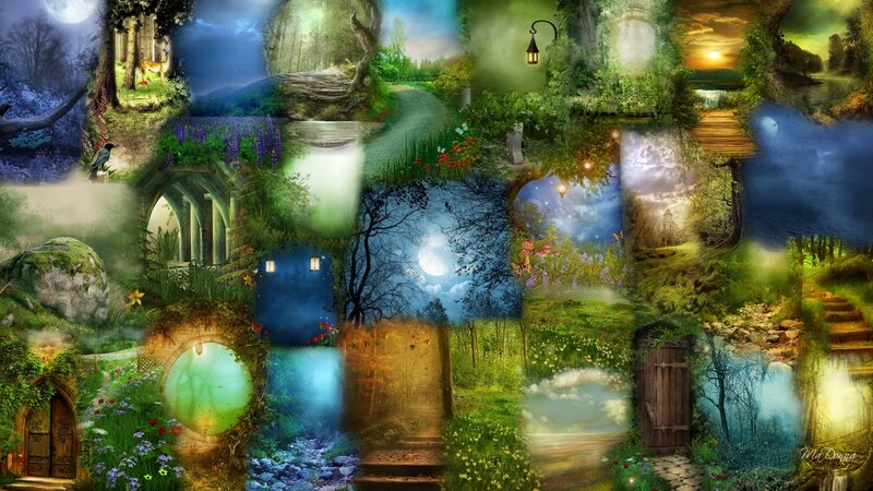 Collage of Fantasy Landscapes