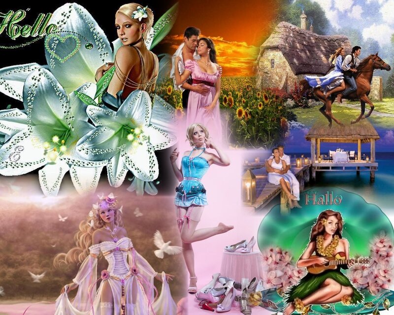 Collage of Fantasy Scenes