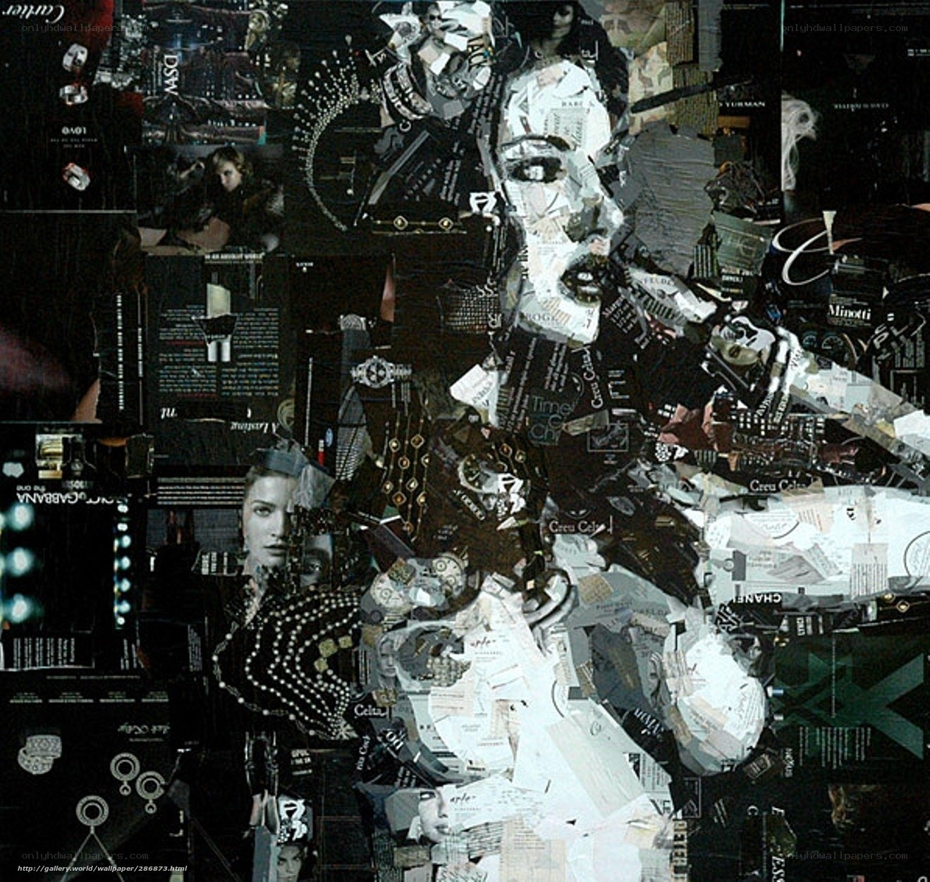 collage of fashion imagery