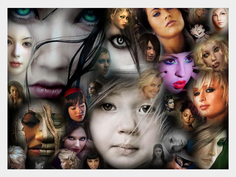collage of female faces