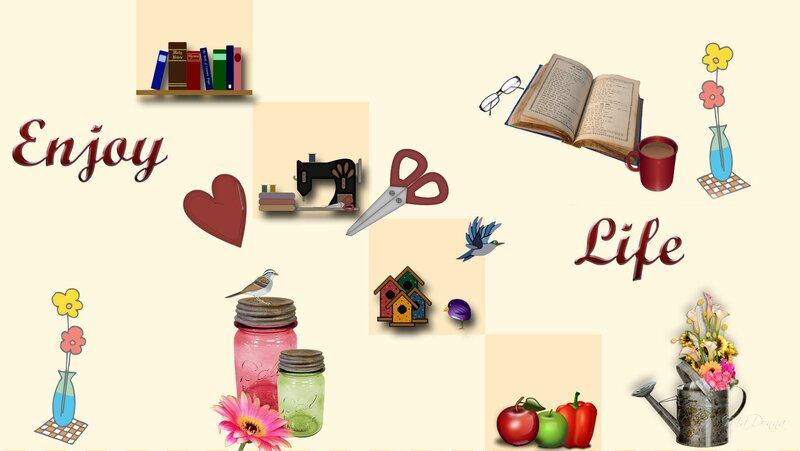 Collage of Home Life Items