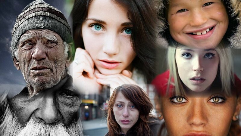 Collage of Human Faces