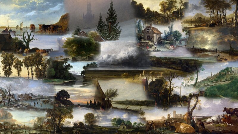Collage of Landscape Paintings