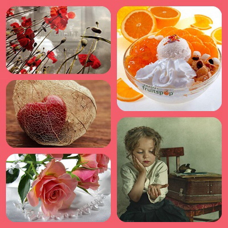 Collage of nature and food images