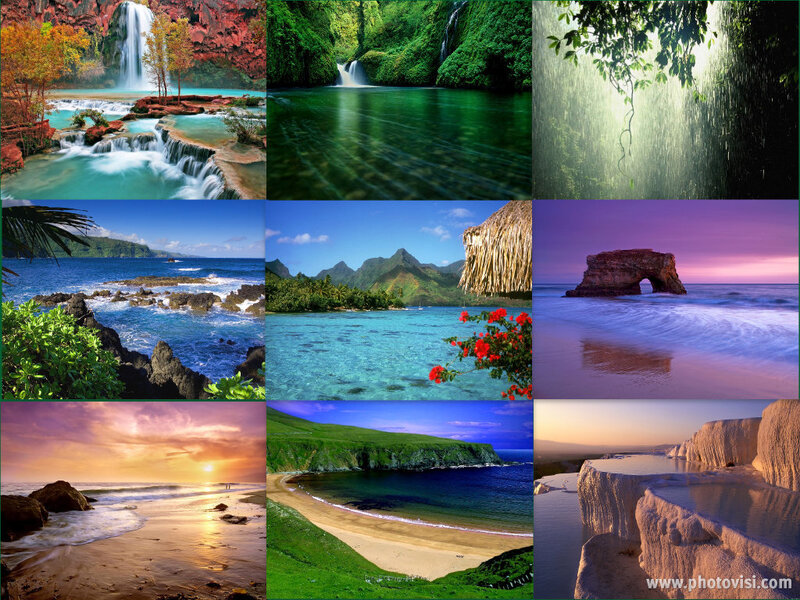 Collage of scenic landscapes