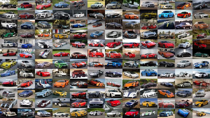 Collage of Sports Cars — Red