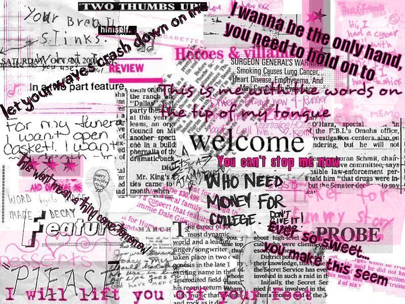 collage of text and images