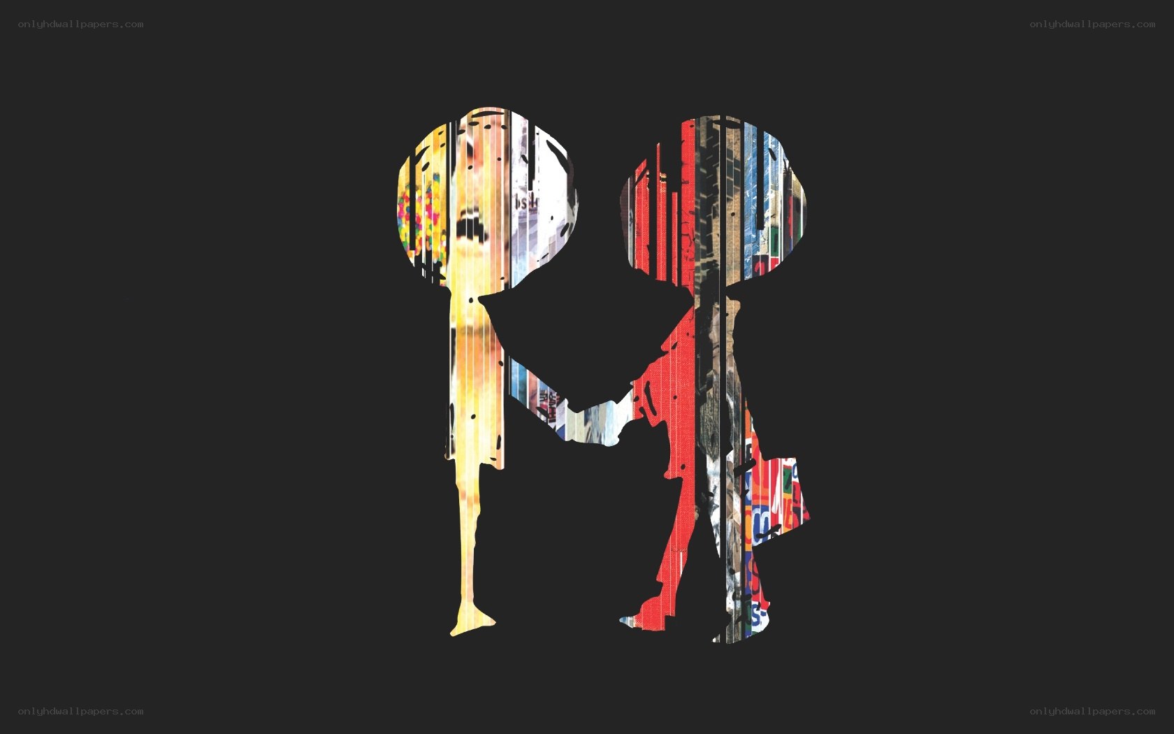 collage of two silhouettes