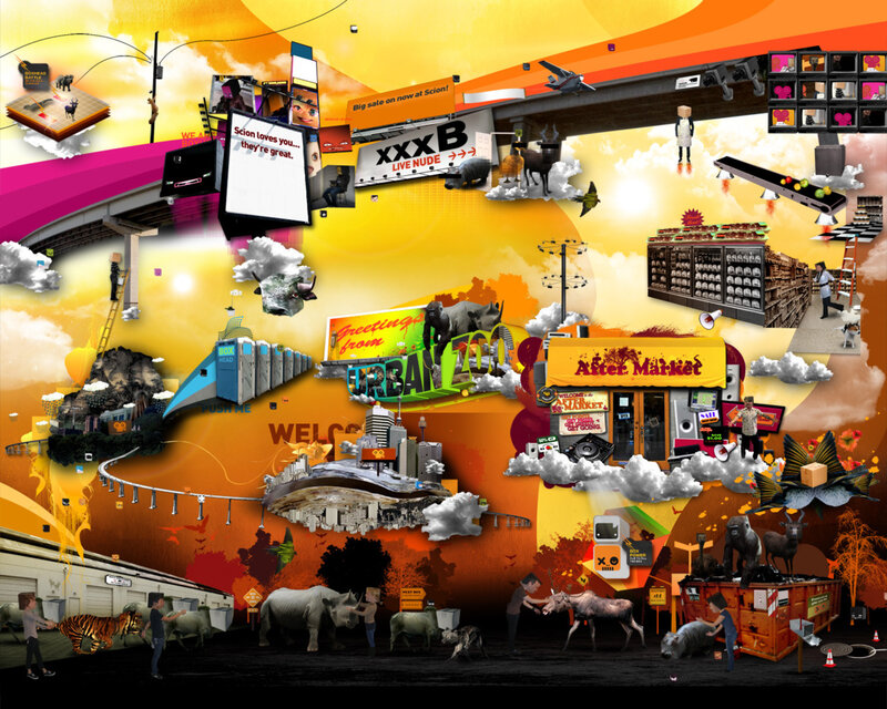 Collage of Urban Scenes