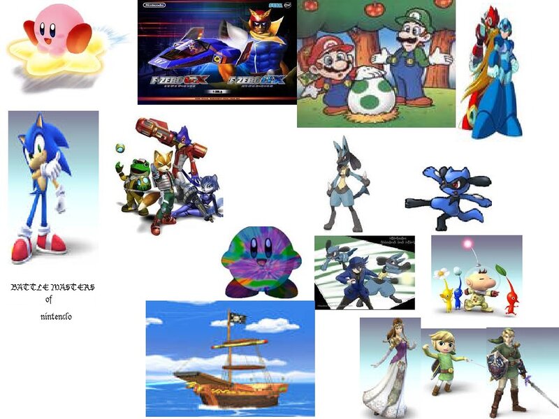 Collage of Video Game Characters — Blue
