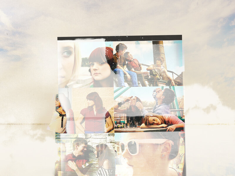 Collage of Young People — White