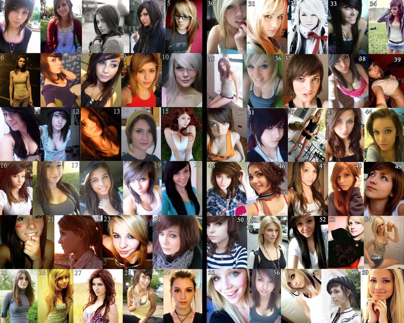 Collage of young women portraits