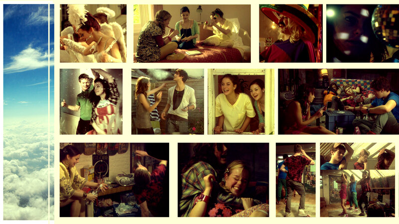 Collage of youth party scenes