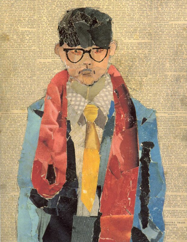 Collage portrait of a man