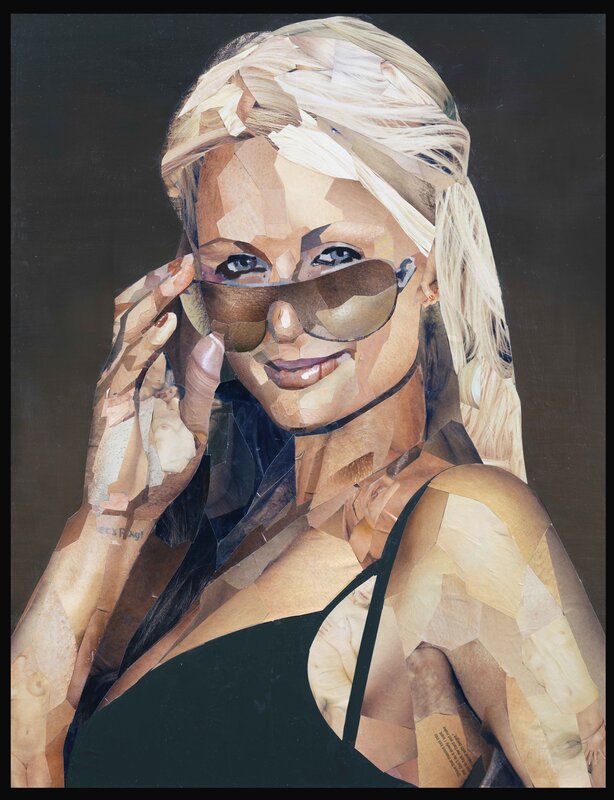 Collage portrait of woman