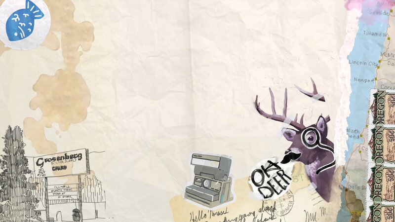 Collage with Deer Head — Beige