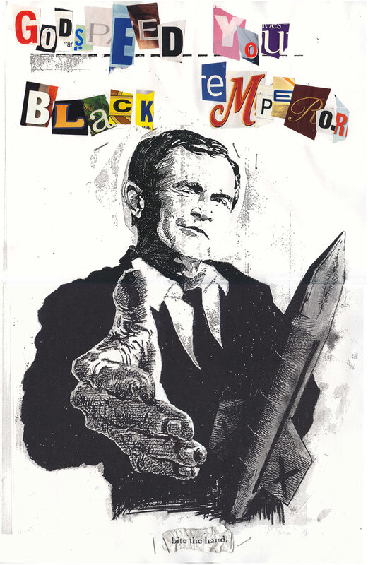 collage with man and missile