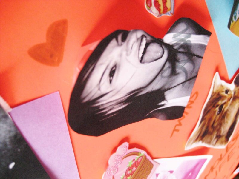 collage with photo and stickers