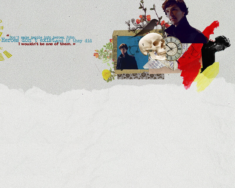 Collage with Skull and Clock