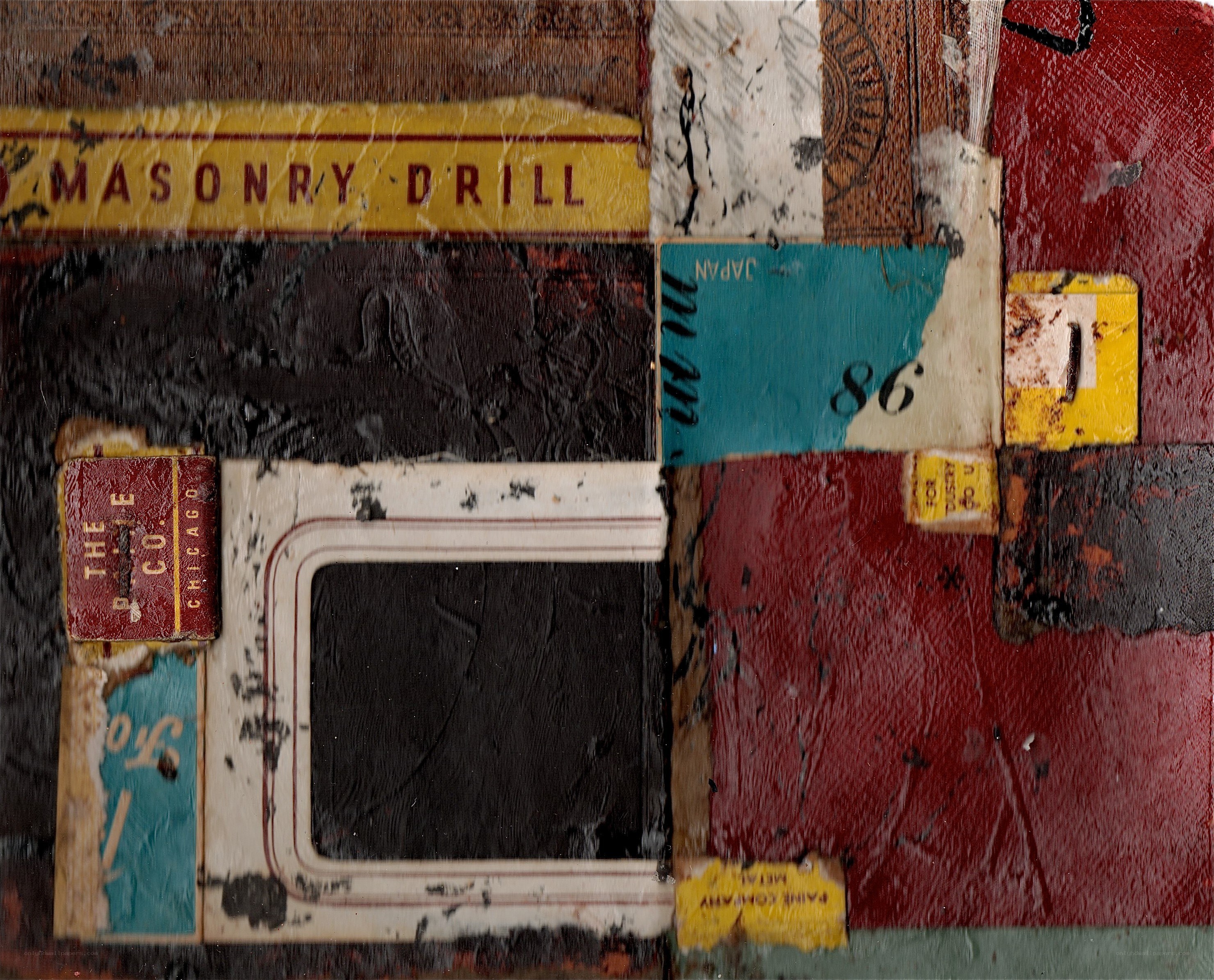 Collage with text fragments