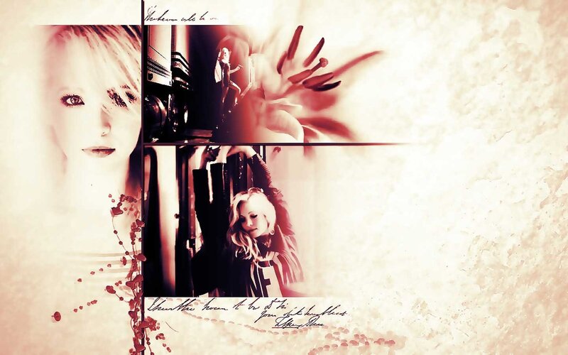collage with woman and flowers