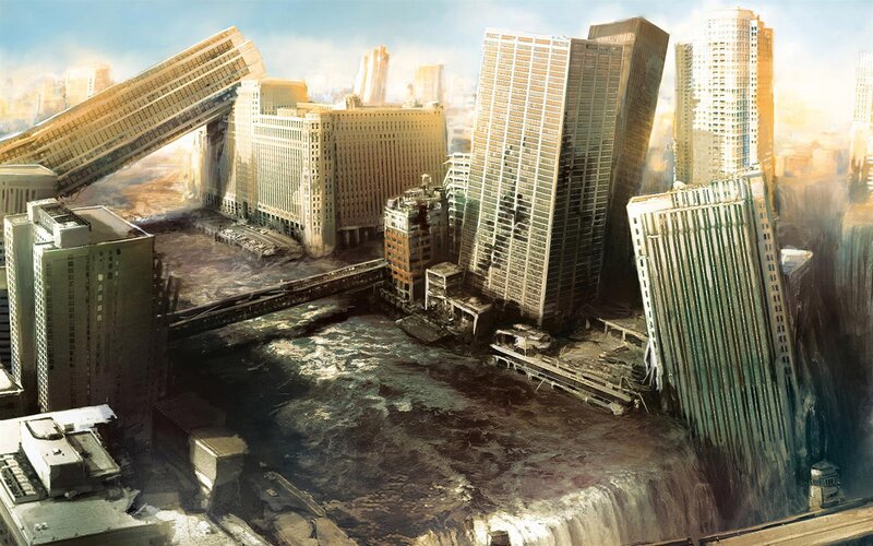 Collapsed City Buildings — Brown