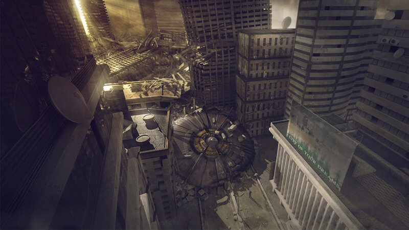 Collapsed City Buildings