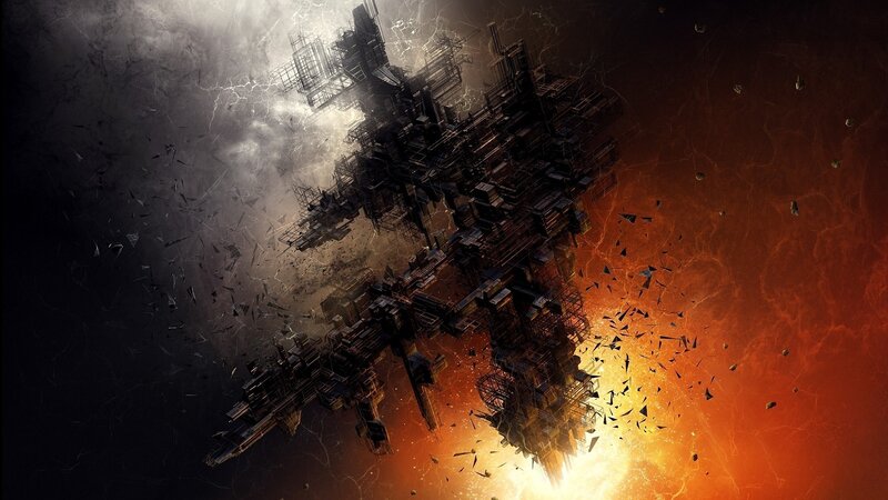 Collapsing Space Station — Black