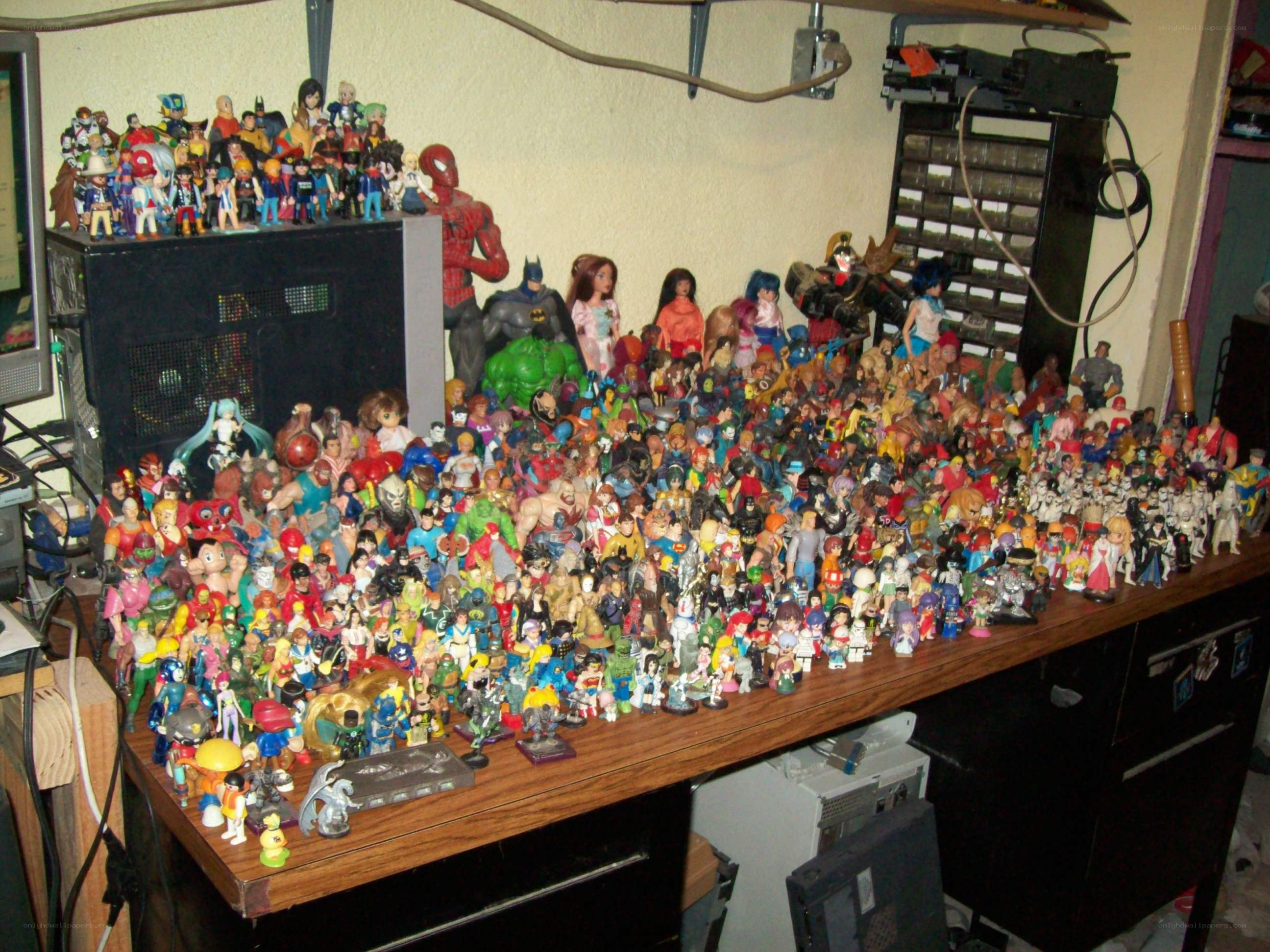 collection of action figures