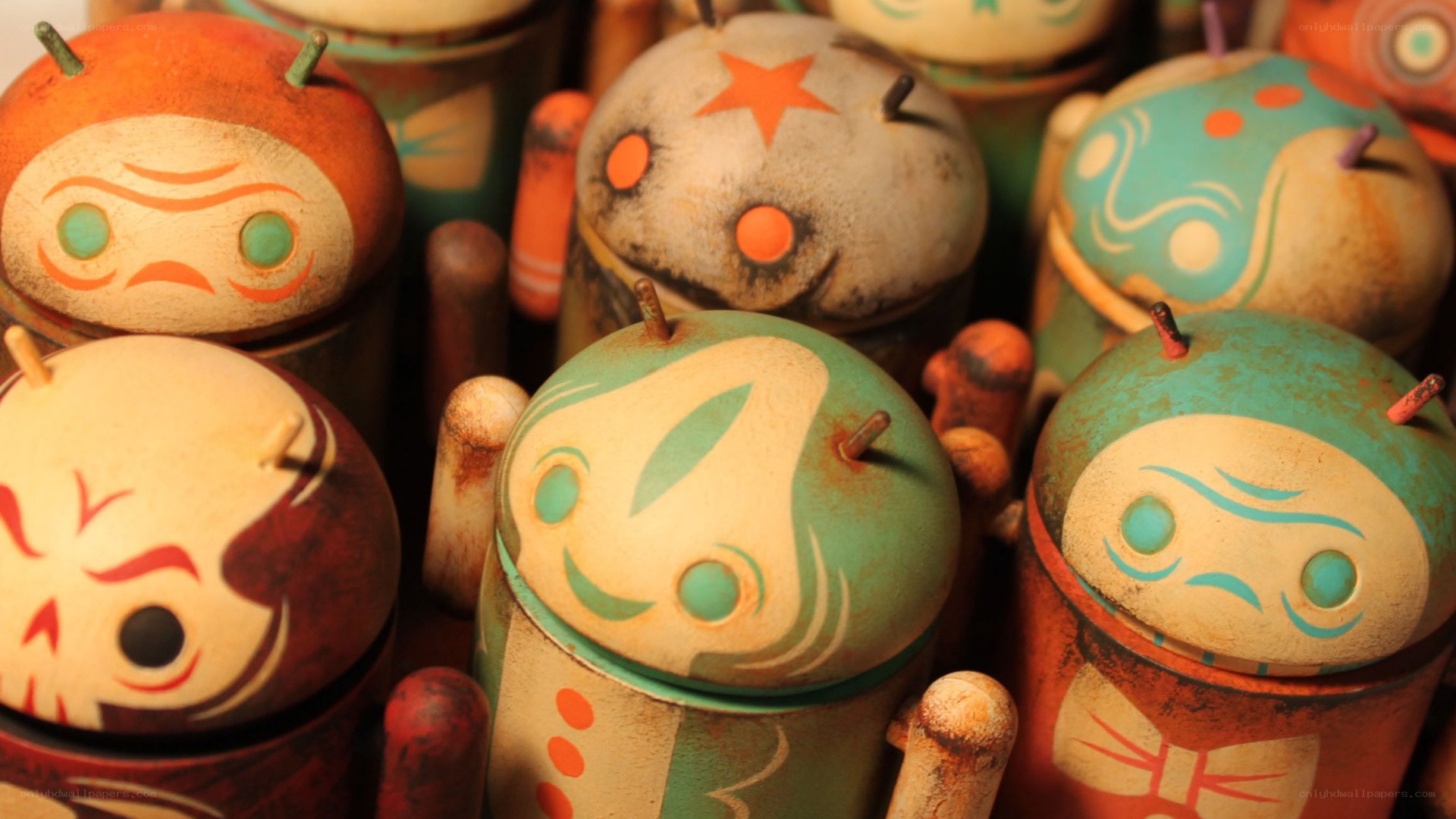 collection of android figurines