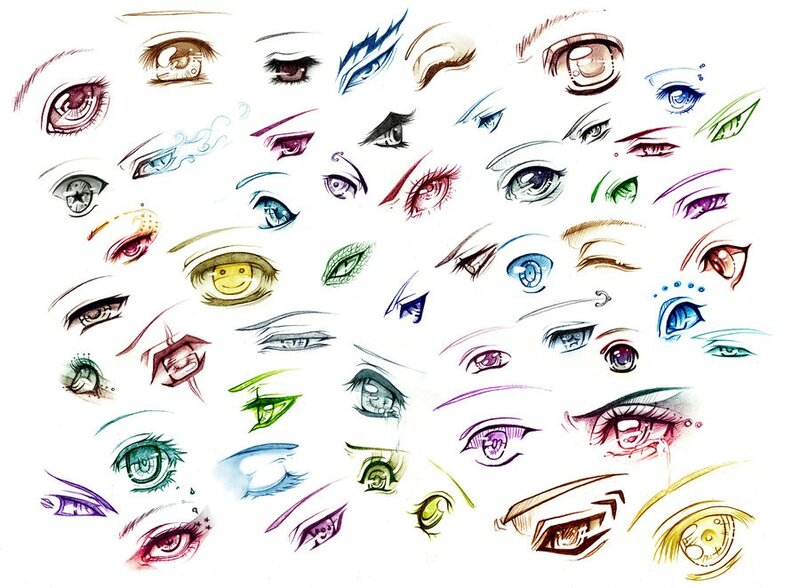 collection of anime eyes