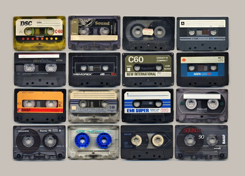 Collection of Audio Cassettes — Black