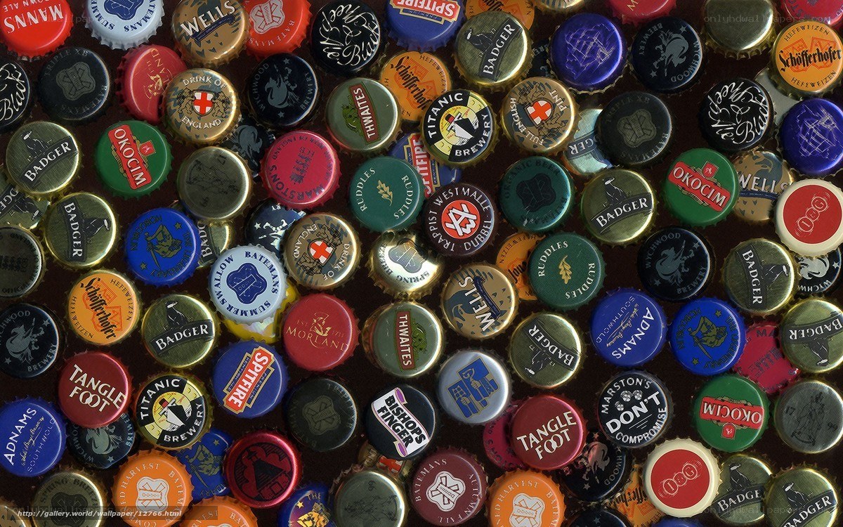 collection of beer bottle caps