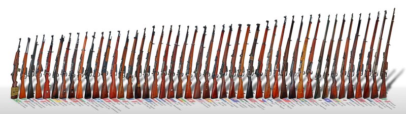 Collection of bolt-action rifles