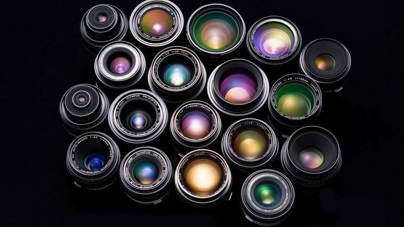collection of camera lenses