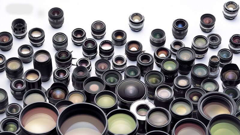 collection of camera lenses
