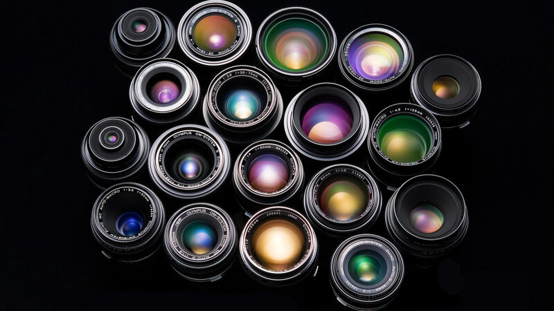 Collection of Camera Lenses — Black